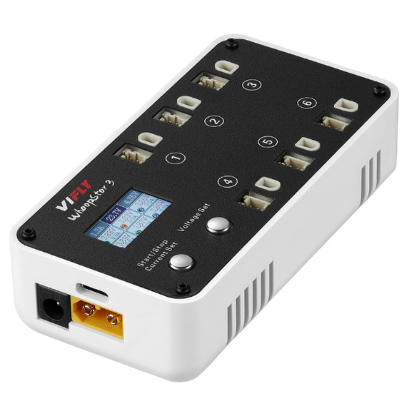 NEW VIFLY WhoopStor 3 V3 6 Ports 1S LIPO Battery Charger Discharger Storage Function for FPV Tinywhoop 4.2V 4.35V BT2.0 PH2.0