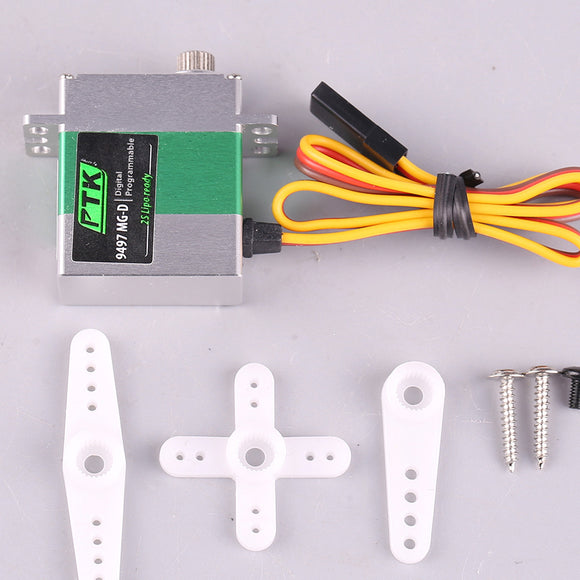 PTK 9497 MG-D 9g Микро Digital Сервопривод с металлическим рулевым механизмом, бесколлекторный двигатель для радиоуправляемых самолетов, вертолетов и вертолётов