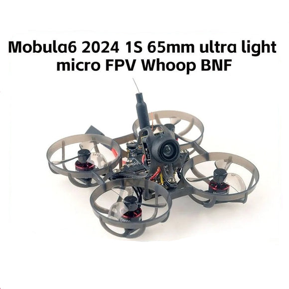 HappyModel Mobula6 2024 1S 65mm Ultra Light Micro FPV Whoop Drone w/ ELRS 2.4GHz SuperX ELRS 800TVL 400mW 0702 KV28000 Upgrade