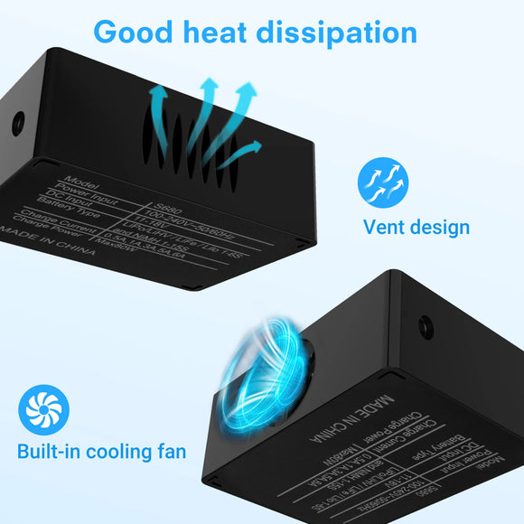 HTRC 80W 6A Mini Smart Battery Charger For 1-6s LiFe/LiHv/Lilon/Lipo Battery 1-15s Nimh Balance RC Charger Car Model Toys