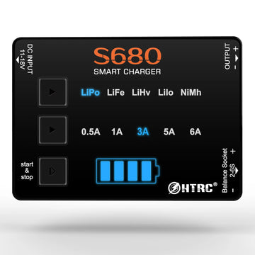 HTRC 80W 6A Mini Smart Battery Charger For 1-6s LiFe/LiHv/Lilon/Lipo Battery 1-15s Nimh Balance RC Charger Car Model Toys
