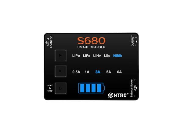 HTRC 80W 6A Mini Smart Battery Charger For 1-6s LiFe/LiHv/Lilon/Lipo Battery 1-15s Nimh Balance RC Charger Car Model Toys