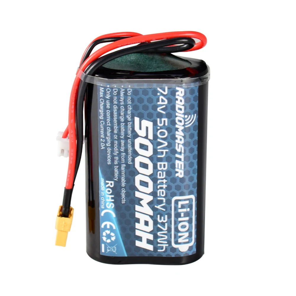 RadioMaster 5000mAh 7.4V 2S Battery JST-XH XT30 for TX12 TX16 TX16S ...