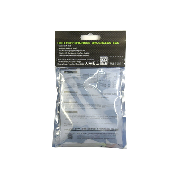 ZTW Mantis Slim 15A ESC 2-4S Built-in Switching BEC 5V/2A Brushless Speed Control for RC Airplane indoor F3P 3D Flying