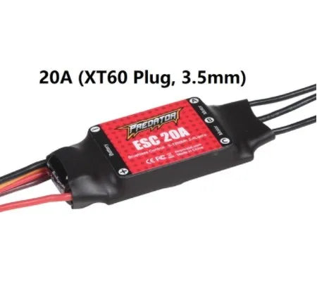 FMS ESC Speed Control Brusheless 6A 12A 20A 40A 50A 60A 80A  100A 120A New Predator RC Airplane Model Plane Avion Spare Parts