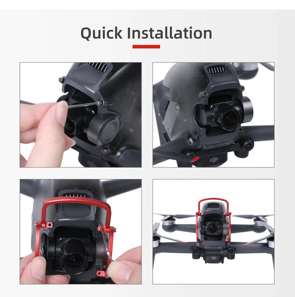Aluminum Alloy Gimbal Lens Bumper for DJI FPV Top Protection Protective Bar Anti-collision For DJI FPV Drone Accessories