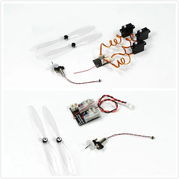 DW DW Hobby Micro Brushed Power System for RC Mini Indoor Airplane 4x12 Brushed Motor Props with Micro Servo Receivers Included - Propellers at ZoneFPV