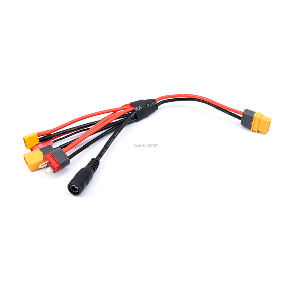 Cable adaptador de cargador DC5.5 de 20 cm, 16AWG, 4.0 mm, conector banana XT60 a 18AWG XT60 XT30 para IMAX B6 ISDT Cargador RC FPV para dron de carreras