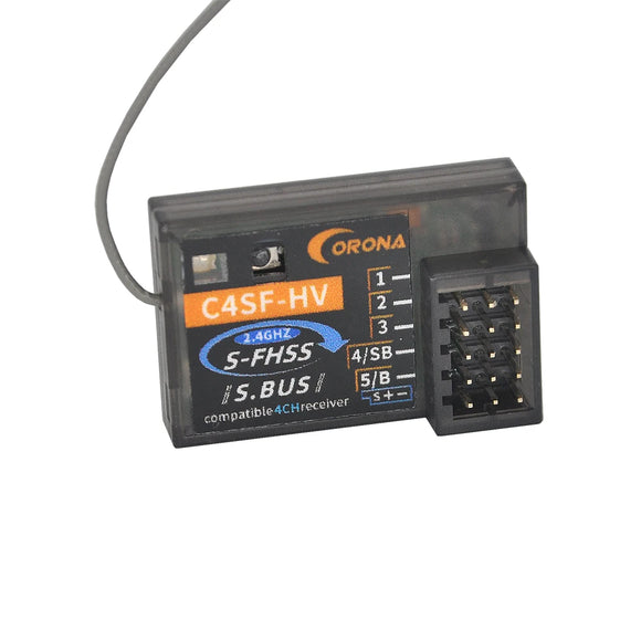 Corona RC C4SF-HV 2.4GHz Futaba FHSS/S-FHSS Compatible Receiver SBUS For 3PL, 3PRKA, 4PLS, 4PX, 4GRS 4PM
