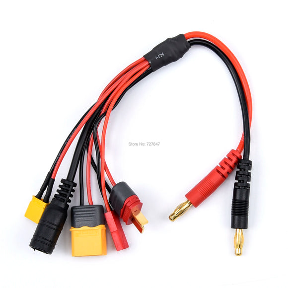 Cable adaptador de cargador DC5.5 de 20 cm, 16AWG, 4.0 mm, conector banana XT60 a 18AWG XT60 XT30 para IMAX B6 ISDT Cargador RC FPV para dron de carreras