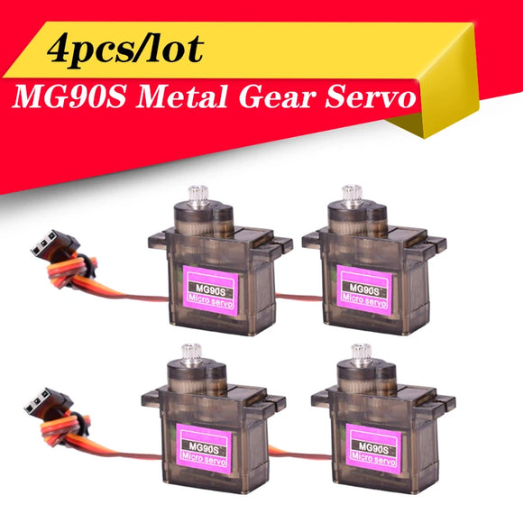 4pcs/lot MG90S Metal Gear Digital 9g Servo For RC Helicopter Airplane Boat Car RC Robot - Servo at ZoneFPV
