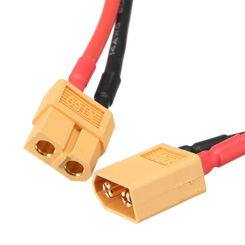 XT60 Female Plug XT60 Male Plug Adapter Connector 400mm 14AWG Silicone ...