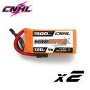 2PCS CNHL 4S 14.8V Lipo Battery 1300mAh 1500mAh 1800mAh 120C Ministar Series With XT60 Plug For RC FPV Drone Quadcopter Airplane