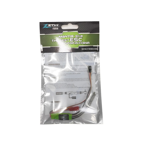 ZTW Mantis Slim 15A ESC 2-4S Built-in Switching BEC 5V/2A Brushless Speed Control for RC Airplane indoor F3P 3D Flying