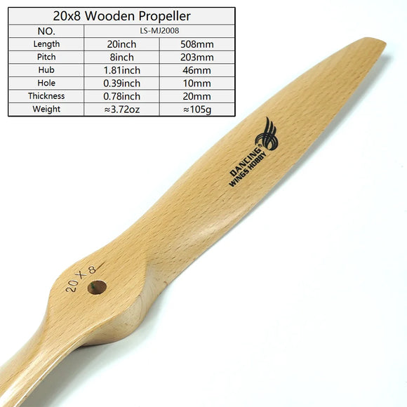 DW Hobby Wooden Propeller for RC Airplane Multiple Sizes Available 12x6 13x6 14x8 15x8 16x8 17x8 18x8 19x8 20x8