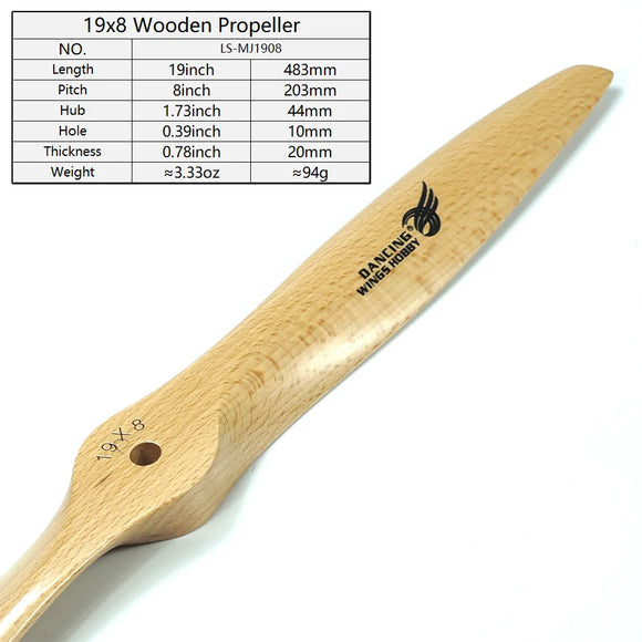 DW Hobby Wooden Propeller for RC Airplane Multiple Sizes Available 12x6 13x6 14x8 15x8 16x8 17x8 18x8 19x8 20x8