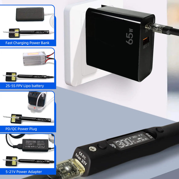 SEQURE S99 Soldering Iron Compatible with JBC245 Tip Support PD|QC|DC|PPS Power Supply for Drone RC Model Welding Repair Tool