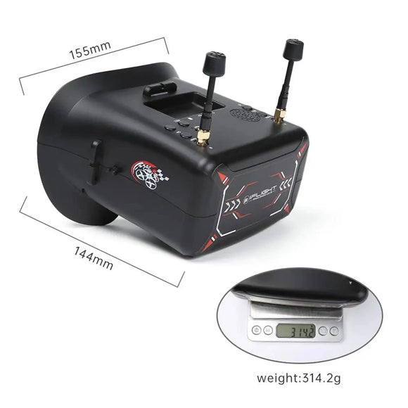 IFlight 4.3 Inch FPV Analog Goggles with DVR Function 40CH 5.8GHz Built-in 3.7V/2000mAh Battery for Drone Racing And Flying