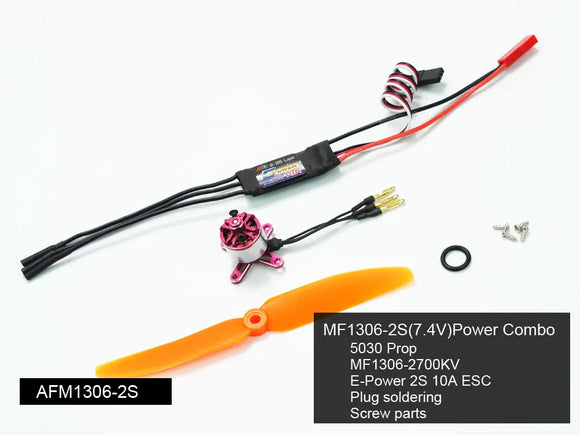 AEORC AEORC AFM1306-2S Micro Power System Combo 7.4V 5-inch 6-inch 1306/1308 Electric Racing Drone Motor Combo Kit for DIY Build - Motors at ZoneFPV