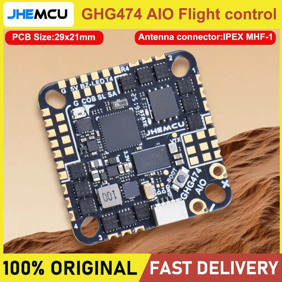 JHEMCU GHG474AIO OSD Flight Controller Built-in 45A BLheliS 2-6S 4in1 Brushless ESC for Toothpick RC FPV Racing Drone