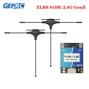 GEPRC ELRS 915M / 2.4G GemX Gemini Receiver 25-1000Hz Refresh Rate Voltage 5V Return Power 100mw Antenna for RC FPV Drone Parts