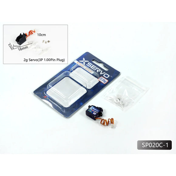 DW Hobby Миниатюрный микро-X-сервопривод (2 г, 1,00 контакт) - компонент прецизионного управления для радиоуправляемых самолетов, малогабаритных моделей и проектов робототехники своими руками