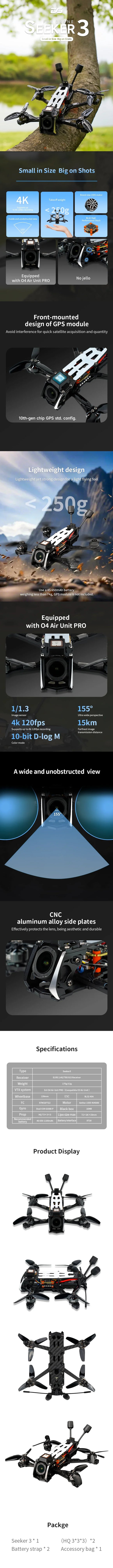 DeepSpace SEEKER3 O4 PRO Analog with GPS 4SLipo