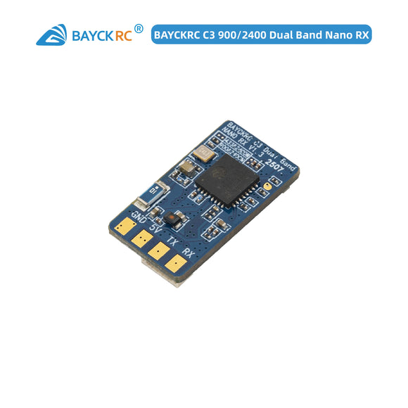 BAYCKRC C3 900 2400 Dual Band RX TCXO ExpressLRS ELRS Receiver Single Antenna Handles Multiple Frequencies 868/915/2.4Ghz