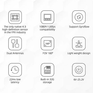 Walksnail Avatar HD Pro kit Set (Dual Antenna) /32G Suite (Single Antenna) High frame night vision camera with built-in gyroscop - 0