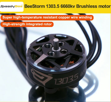 4Pcs SpeedyBee BeeStorm 1303.5 6660kv Brushless Millisecond-level power burst Compatible with Mario Mini25 FPV