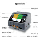 HOTA D6 Pro Charger - AC 200W DC 650W 15A, 2X325W 2X15A, Wireless Charging for 1-6S Lipo/LiHV/NiCd/NiMH & RC Models-2