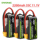 OVONIC 11.1V 35C 2200mAh Lipo Battery For RC Helicopter Quadcopter FPV Racing Drone Parts 3S Battery With XT60 Plug