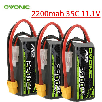 OVONIC 11.1V 35C 2200mAh Lipo Battery For RC Helicopter Quadcopter FPV Racing Drone Parts 3S Battery With XT60 Plug