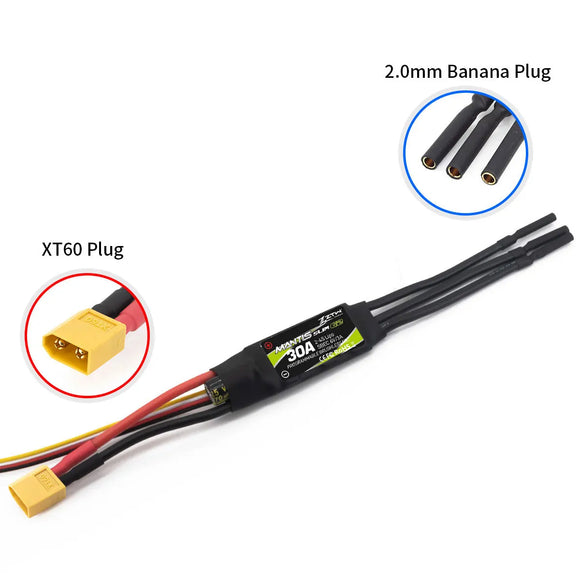 ZTW Mantis Slim G2 20A/30A ESC 2-4S SBEC 5V/3A Bidirectional Speed Controller For RC Airplane Fixed-wing Indoor F3P 3D/4D Flying