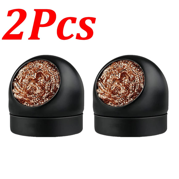 1-14Pcs Soldering Iron Tip Cleaner Desoldering Ball Cleaning Nozzle Tip Clean Brass Wire Sponge Copper Wire Cleaner Ball Tools