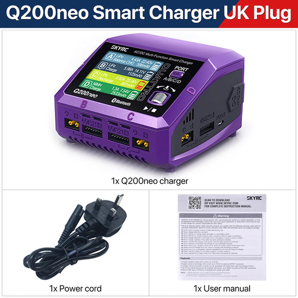 SkyRC Q200neo Lipo Battery Balance Charger Discharger AC200W DC400W for 1-6S LiPo