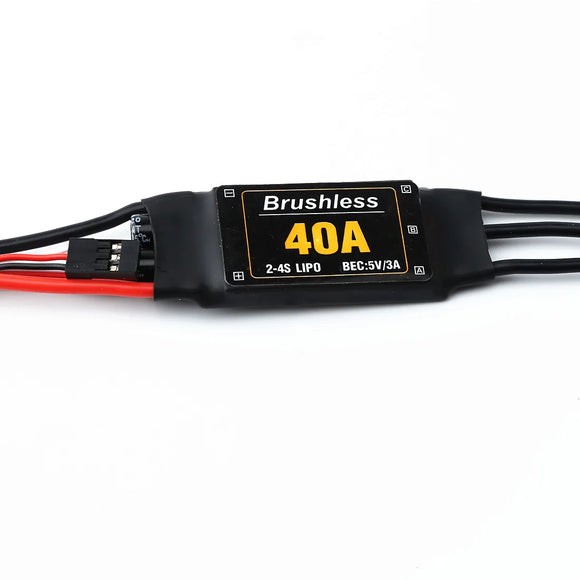 40A Brushless ESC 2-4S Electronic Speed Controller With 5V 3A UBEC 3.5MM Banana Head For RC FPV Quadcopter Airplanes Helicopter - ESC at ZoneFPV