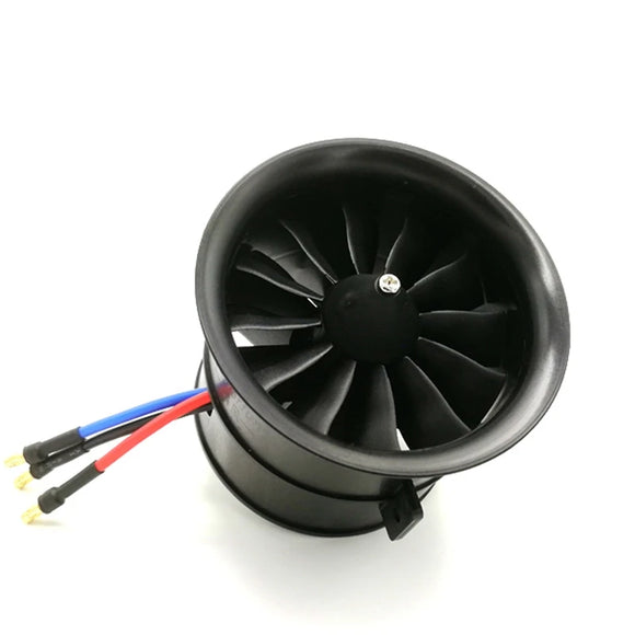 Ventilador entubado AM-70mm de 12 aspas con unidad EDF y motor sin escobillas 4S 3400KV para avión RC
