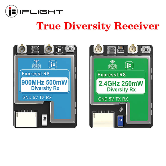 IFlight ExpressLRS ELRS 2.4G/ 868MHz /900MHz True Dual-Antenna Diversity Receiver for RC FPV Drone