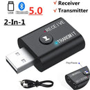 Bluetooth 5.0 Transmitter Receiver 3.5mm AUX Jack RCA USB Dongle Stereo Wireless Audio Adapter for TV Car Kit Speaker Headphone-1