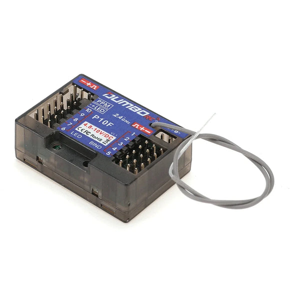 DUMBORC P6FG P10FG P6DC P4FMG 4CH 6CH 10CH Mini Receiver 2.4G 4.8-10V Voltage Return for X6 DDF-350 Transmitter RC Car Boat Tank