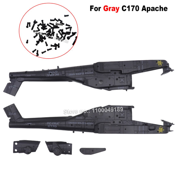 Original RC ERA C170 AH-64 Apache RC Helicopter Spare Parts Painted Pilots Fuselage Main Blade Grip Tail Rotor Landing Skid