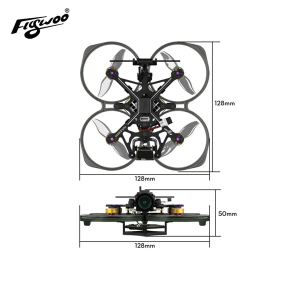 Flywoo Flylens 85 HD O4 PRO 2S LED Whoop FPV Drone V1.3 Mini Quadcopter Racing Drone Streaming