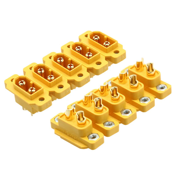 Amass XT60E-M XT60E XT60 Brass Gold Plated Male Plug Screws Mountable Connector For Racing FpV/ Multicopter Fixed Board DIY