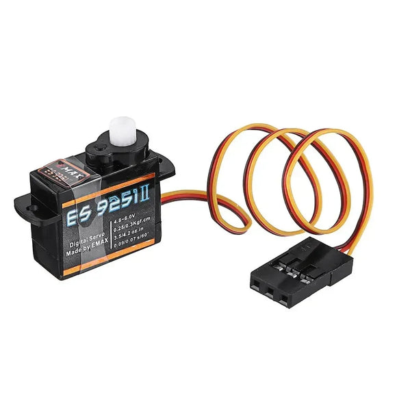 EMAX Новый сервомотор ES9051 ES9251 4,3 г/2,5 г Digit алюминиевый, пластиковая шестерня, крутящий момент 0,8 кг для 3D-самолетов F3P