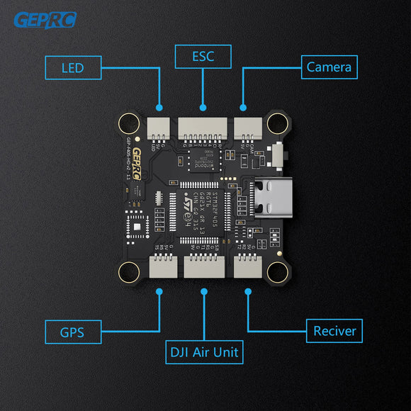 GEPRC TAKER F405 BLS 50A Stack 42688-P Gyroscope 16MB Black Box Data Analyze Record Flight Data Plug and Play Racing FPV Drone