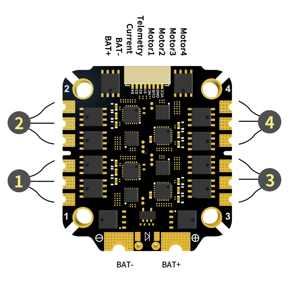 Aocoda F465S V4 Stack F405 V4 FC 65A ESC 30X30mm FPV Racing RC | ZoneFPV
