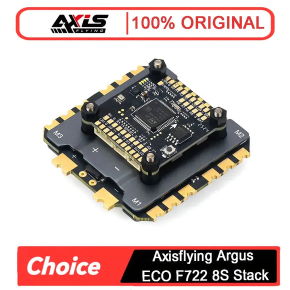 Axisflying Argus ECO F722 8S FC Stack (80A/120A 8/32bit ESC, 8-Motor Support) - Plug & Play for FPV Freestyle Drones