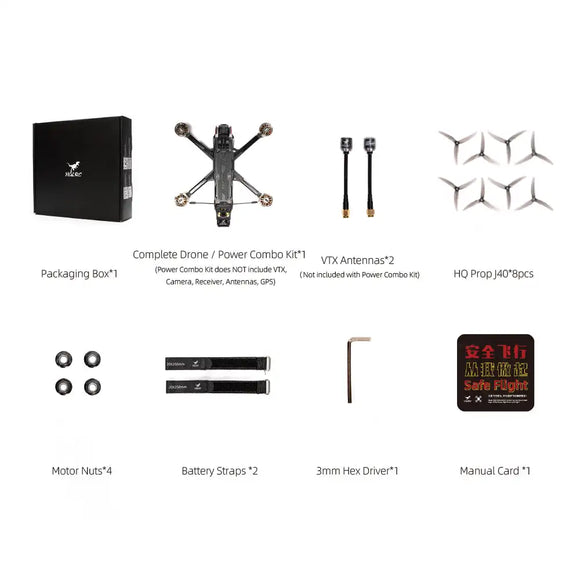 HGLRC Nblade MAX 5inch Quadcopter FPV Drone - Power Kit / Analog / O4 Pro for Freestyle Cinematic