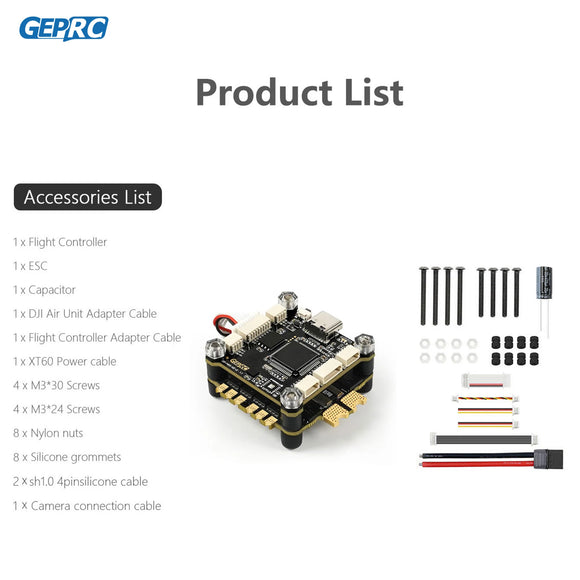GEPRC TAKER F405 BLS 50A Stack 42688-P Gyroscope 16MB Black Box Data Analyze Record Flight Data Plug and Play Racing FPV Drone